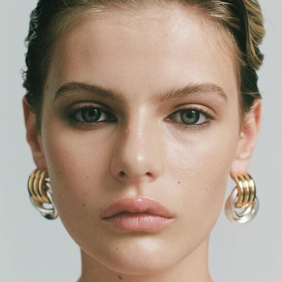 Heaven Mayhem Double Knot Earrings in Mixed Metal One Size Womens Jewelry - Picture 14 of 16